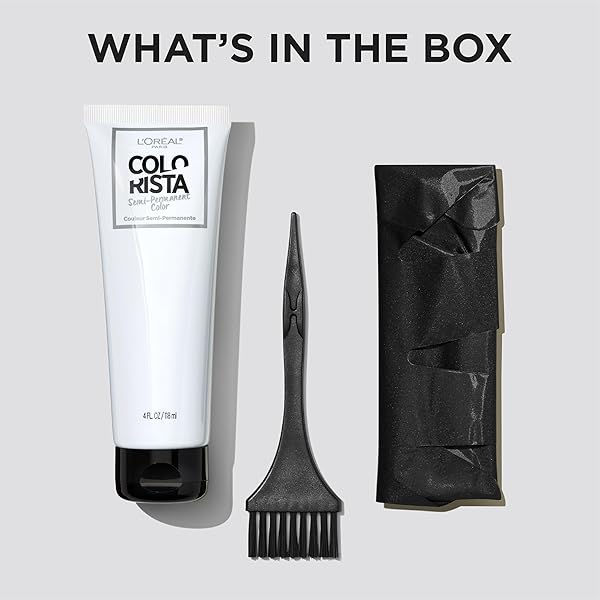 L’OREAL PARIS COLORISTA SEMI PERMANENT HAIR COLOR FOR BLEACHED OR BLONDE HAIR, COLOR DEPOSITING HAIR MASK FORMULA, BRIGHT RED