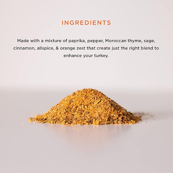 FIRE & FLAVOR TURKEY PERFECT NATURAL DRY RUB – TURKEY AND CHICKEN SEASONING – HERBS, SPICES & SEASONINGS – SEASONINGS FOR COOKING – 8OZ.