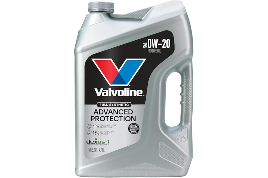 Valvoline Advanced Full Synthetic SAE 0W-20 Motor Oil 5 QT