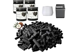 BEAUFAN 4 Canisters Odor Absorbing Carbon Filter Refills for Smart Waste Kitchen Composter, 12-Month Supplement, Replacement Activated Charcoal Filters Compatible with Electric Countertop Compost Bin, 1.55 LB