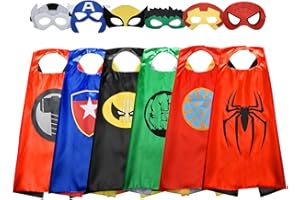 Roko Superhero Capes for Kids, Cool Halloween Costume Cosplay Festival Party Supplies Favors Dress Up, Gifts Toys for 3-12 Year Old Boys Girls Toys Age 3-10 Christmas Easter Basket Stuffers