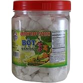 Quang Tri Arrowroot Bot San Day Asian Thickener. Snack Sized Chunks of Crunchy Arrow Root Starch, 14 oz Jar.