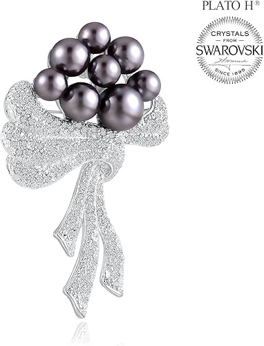 Belle Mariee Broches Nuptiales Vintage Femme Swarovski Cristal Zircon Et Perle Design Fleurs Bouquet Broche Mode Bijoux Fantaisie Cadeau Pour Mariage Saint Valentin Anniversaire Fete Des Meres Amazon Fr Bijoux