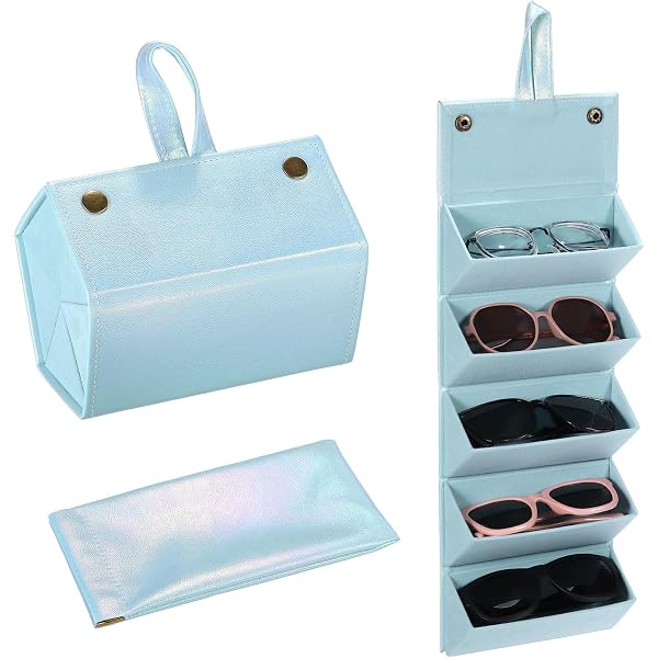 Pochette à Lunettes De Soleil PATIKIL En Cuir Synthétique - 17,5x9 Cm, Fermeture Aimantée, Doublure Suède