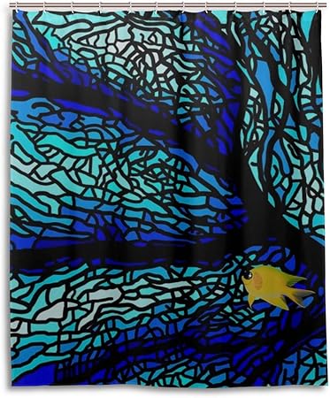 Amazon Com Enevotx Sea Fans Diving Coral Stained Glass Underwater