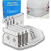 KVANACE Bed Sheet Holders - 4-Pack Strong Grip Sheet Straps, Keep Sheets in Place on Mattress, No-Slip Corner Clips for Fitte