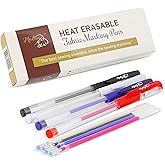 Madam Sew Heat Erasable Fabric Marking Pens for Sewing and Quilting | Fabric Markers for Sewing, Embroidery, Dressmaking with