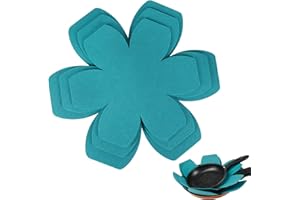 BYKITCHEN Pot Pan Protectors, Larger & Thicker Felt Pan Separators Pads, Set of 6 and 3 Different Sizes, Pot Protectors for Stacking and Protecting Your Cookware