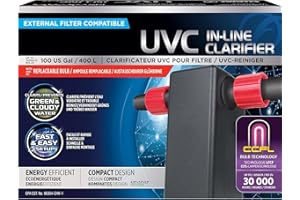 FIuvaI UVC in-Line Clarifier with Replaceable Bulb - up to 100 US Gal. (400 L) Fits 5/8" ID Hoses only