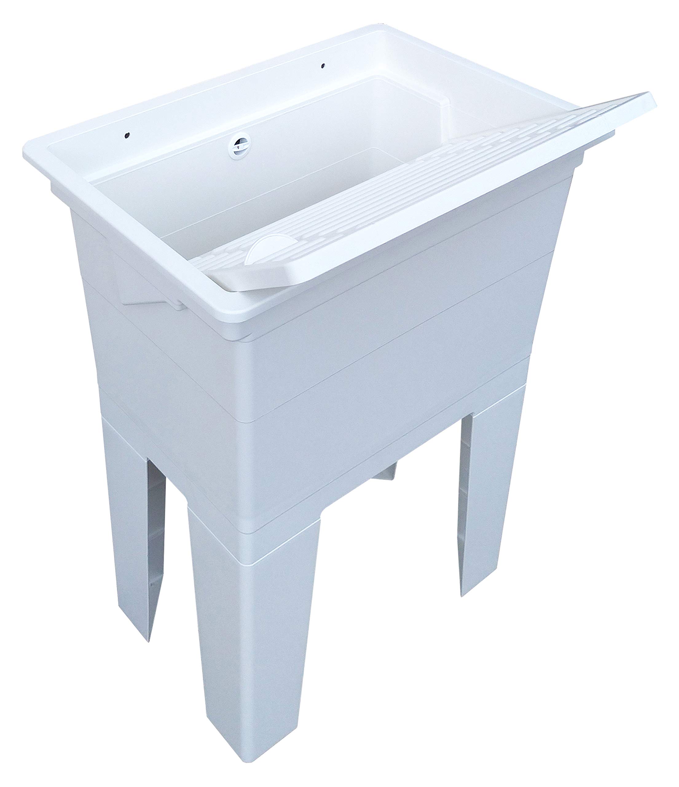 Adventa Single Block Washbasin Polypropylene Resin for Outdoor, White, 59x41x75