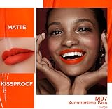 Oulac Matte Liquid Lipstick Coral Red M07 Vegan Non Transfer view 2
