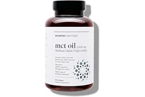 SMARTERNUTRITION MCT Oil Capsules C8 and C10 - Ketogenic Fuel for Brain & Body, Sustained Energy - from Cold-Pressed Coconut, Palm & Gluten-Free, Non-GMO - 90 Count - 30-Day Supply