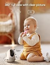 nooie Baby Monitor 2K WiFi Camera Night Vision Cry Detection Temp Sensor Alexa view 9