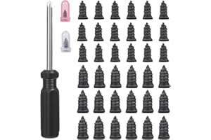 XTIFNDI 36pcs Tire Repair Rubber Studs, Vacuum Tire Repair Kit Spiral Rubber Studs, Tire Screw Plugs Quick Repair Tool, Motorcycle, Truck, Tractor Tire Flat Tire Repair Do-It-Yourself Tire Repair Studs