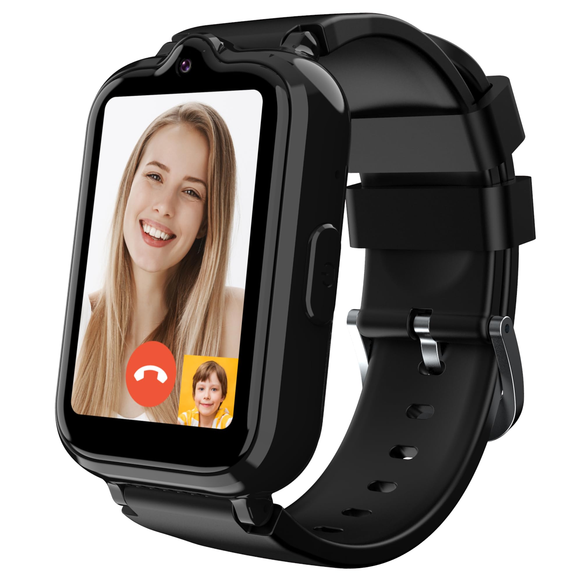Phyulls 4G Kids Smart Watch with GPS Tracker & Video Calling Kids Cell Phone Watch for Boys Age 5-12, SOS Call Video Voice Chat Camera Alarm Clock Pedometer GPS Tracker Watch for Kids
