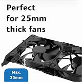 Akasa Dual Fan PCI Slot Bracket 80/92mm Case Fan Mount Rack Black Iron view 4
