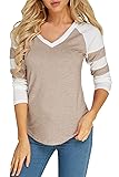 Foshow Womens Long Sleeve Baseball Tee Jersey