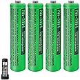 ZZWJBCYLE 4 Pack BK-40AAABU Ni-MH AAA Rechargeable Battery for Panasonic, 1.2v 400mah Rechargeable AAA Batteries for Panasonic Cordless Phones, Remote Controls, Electronics
