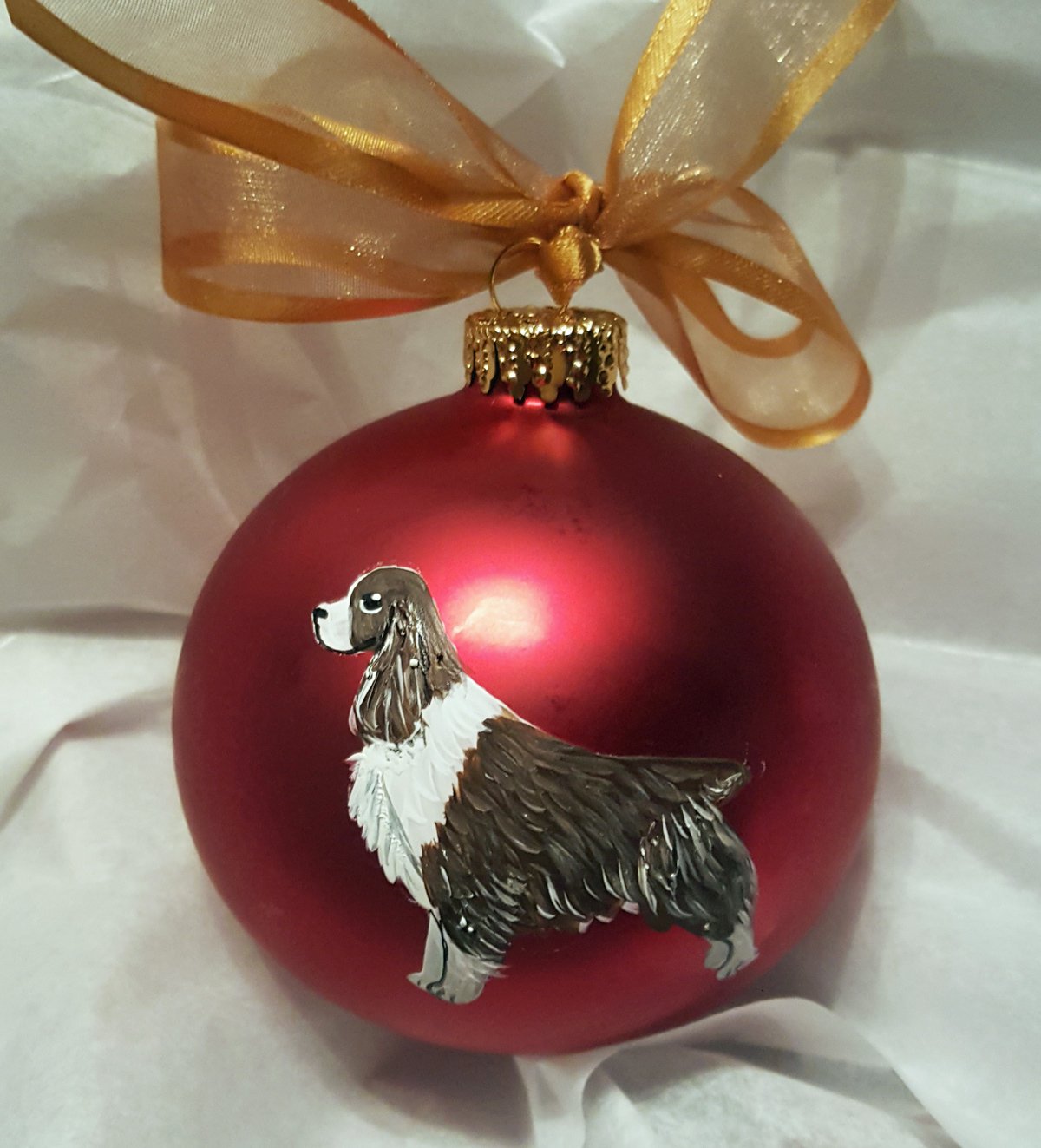 English Springer Spaniel Cutie (Liver) Hand Painted