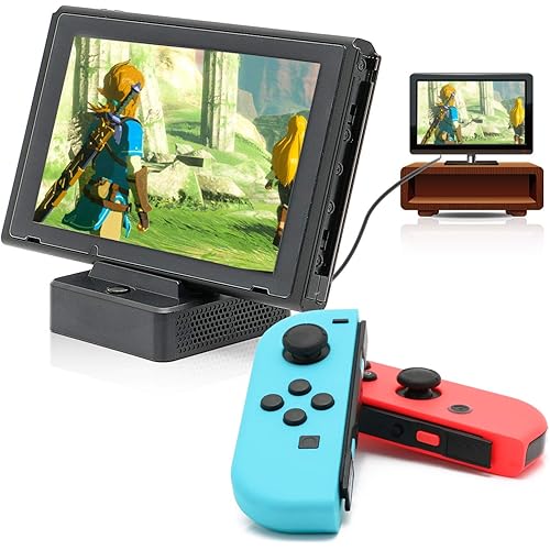 HDMI Dock for Nintendo Switch, TV Dock for Nintendo Switch, Compact Switch to HDMI Dock, Replacement Dock for Nintendo Switch with USB Type C Power Input Port, HDMI Video Port and USB 3.0 Data Port