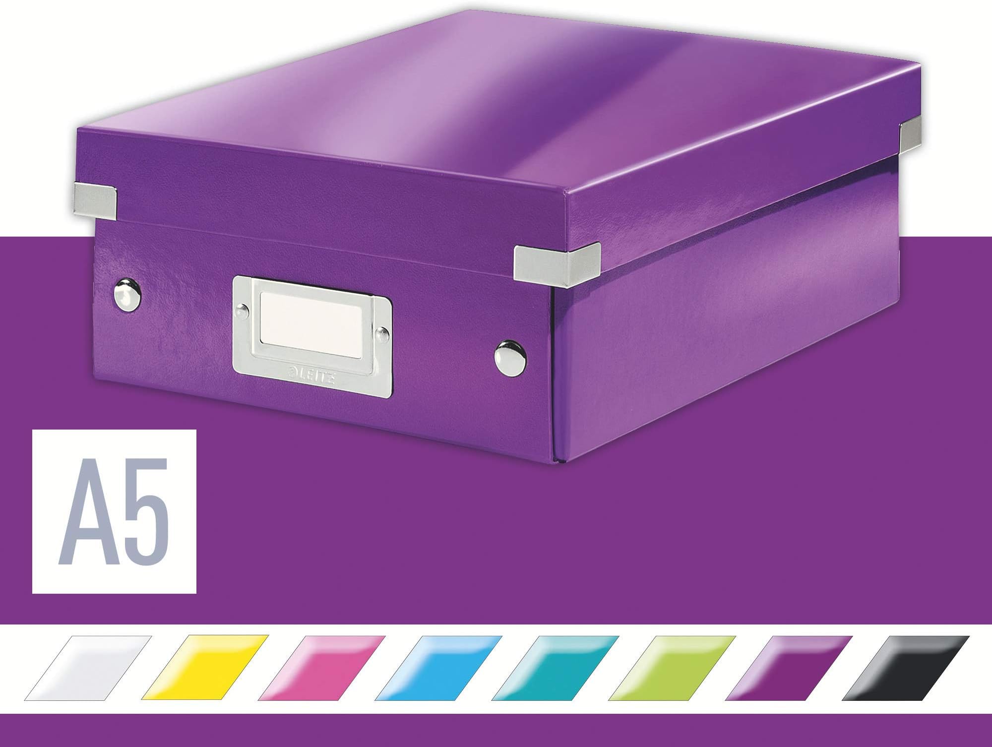 Leitz Organiser Box, Click and Store Range 60570062 - Small, Purple