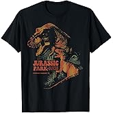 Jurassic Park T-Rex Raptor Vintage Colors Graphic T-Shirt T-Shirt