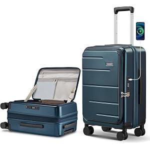 cllson Carry on Luggage Expandable Travel Luggage Top Opening Suitcase with TSA Lock and Usb Built in,Lightweight Rolling Sui