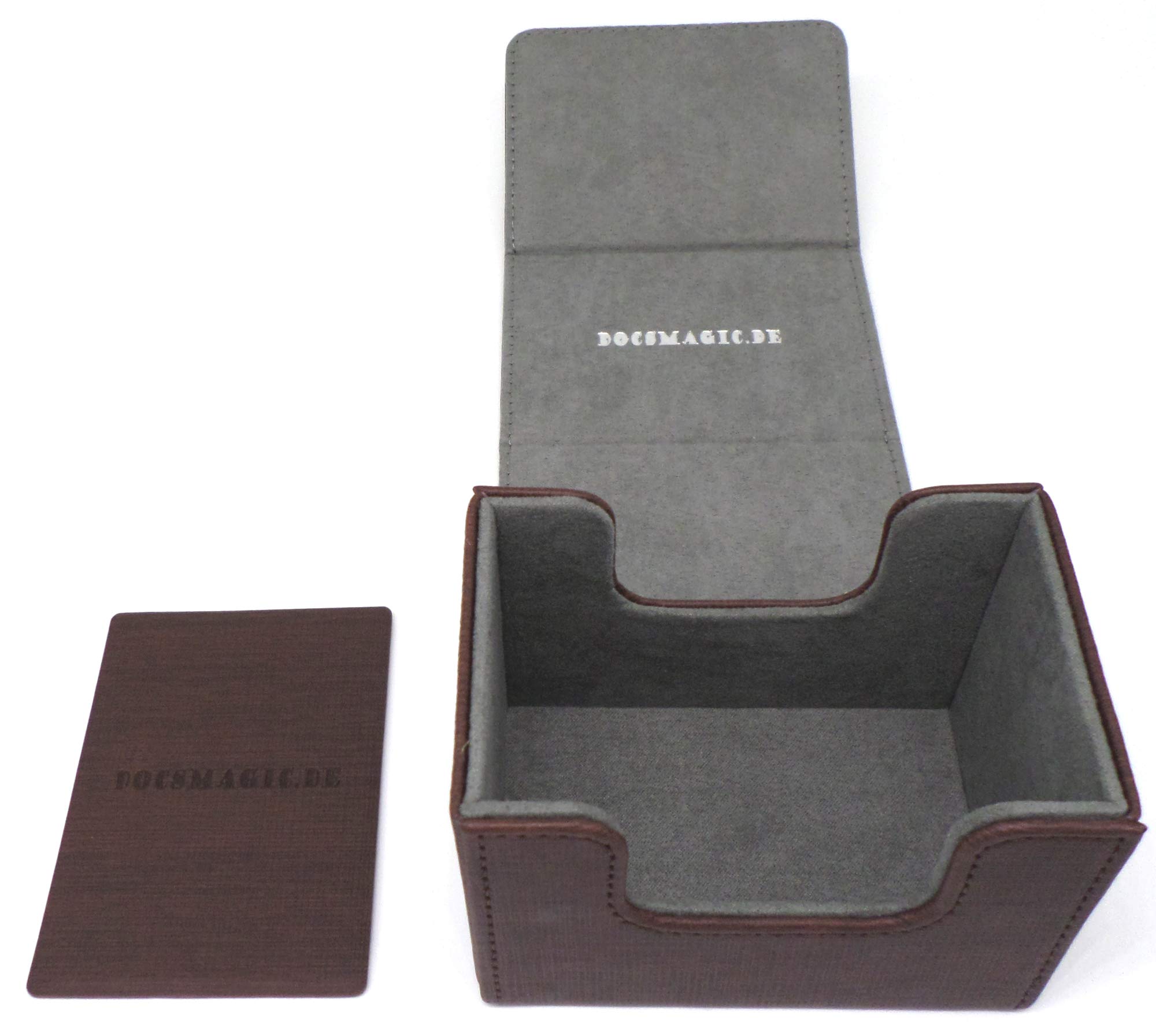 docsmagic.de Premium Magnetic Sideflip Box 80 Brown + Deck Divider - MTG - PKM - YGO