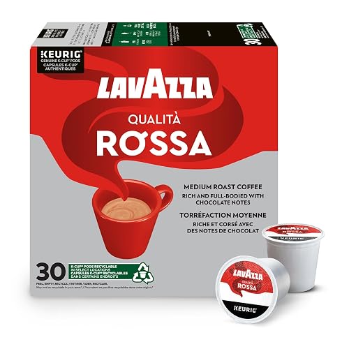 Lavazza Qualità Rossa Medium Roast K-Cup Coffee Pods, 30 Count For Keurig Coffee Makers