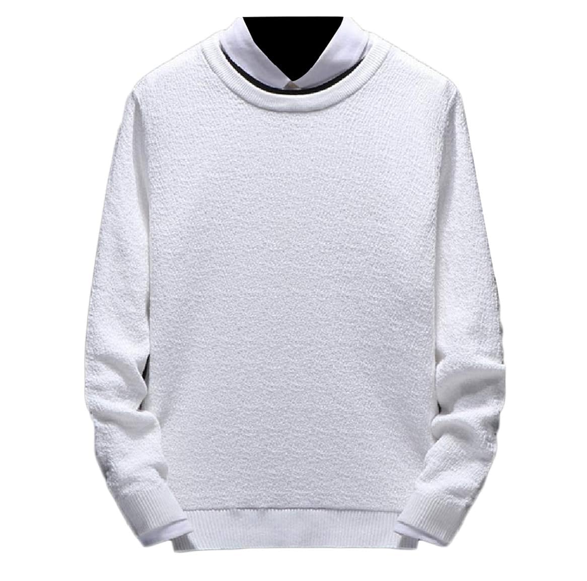 Montibello Com Clothing Shoes Jewelry Clothing Comaba Men Crew Neck Soft Knitwear Slim Fit Comfy Solid Colored Sweaters