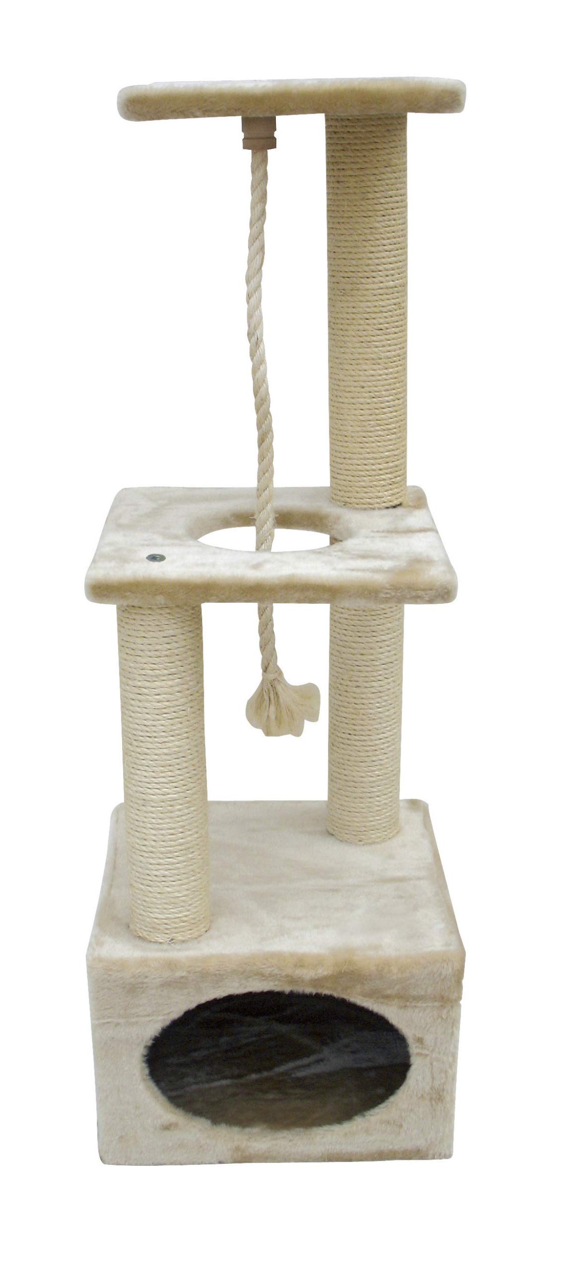 Kerbl Cat Climbing Platin Pro Scratching Tree, 37 x 37 x 109 cm, Beige