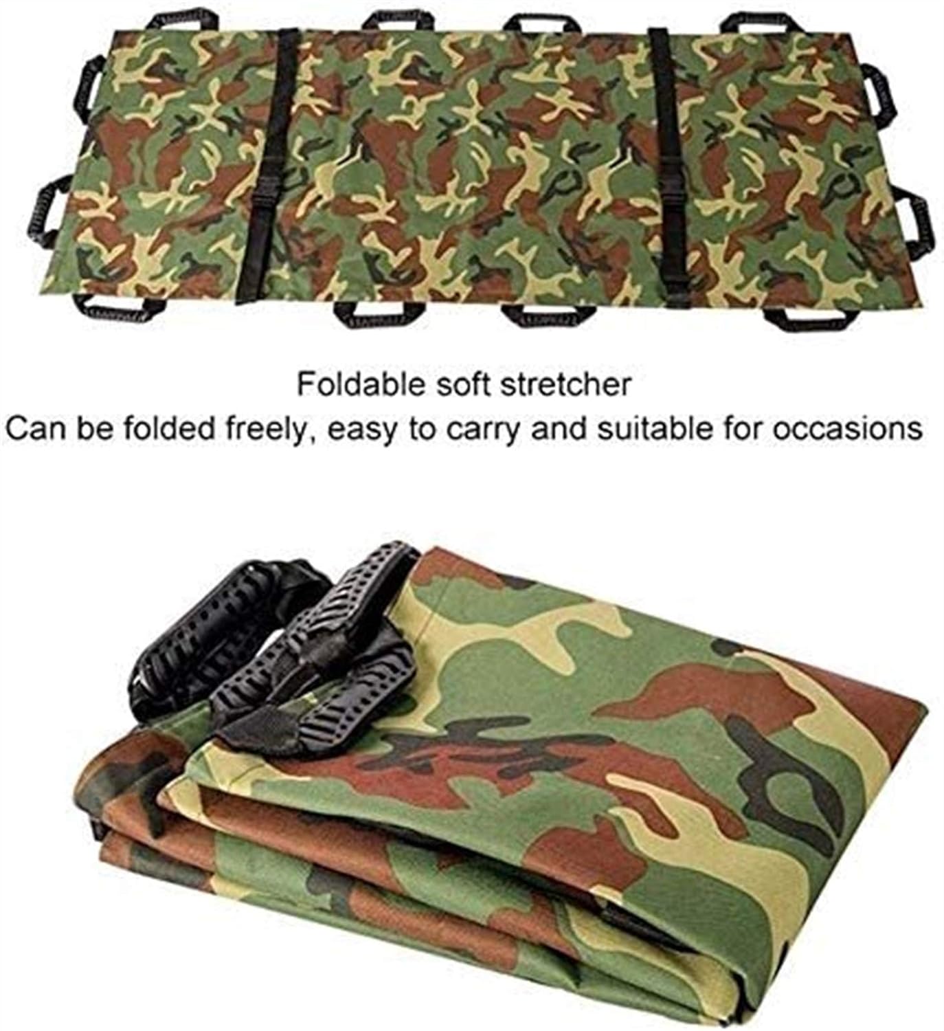 Home Household Medical Stretcher with Handbag Thickened Bloomma Emergency EMS Patient Mover Portable Transport Unit, Canvas 12 Handles3 Color (Size : B): Home & Kitchen