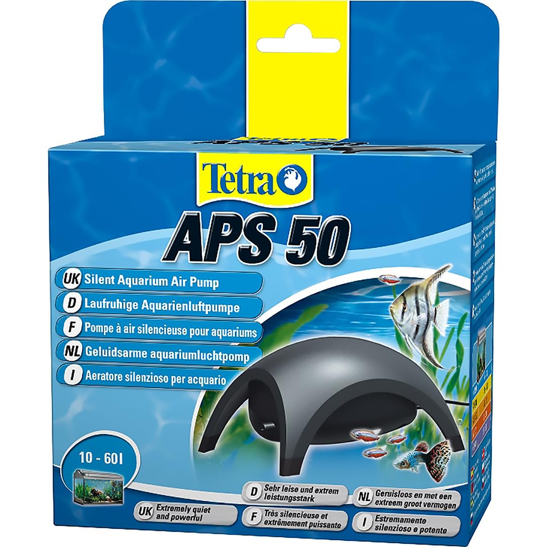 Tetra APS 50 AirSilent Maxi Air Pump, Corded Electric, 60 L/min, for Aquariums, Black