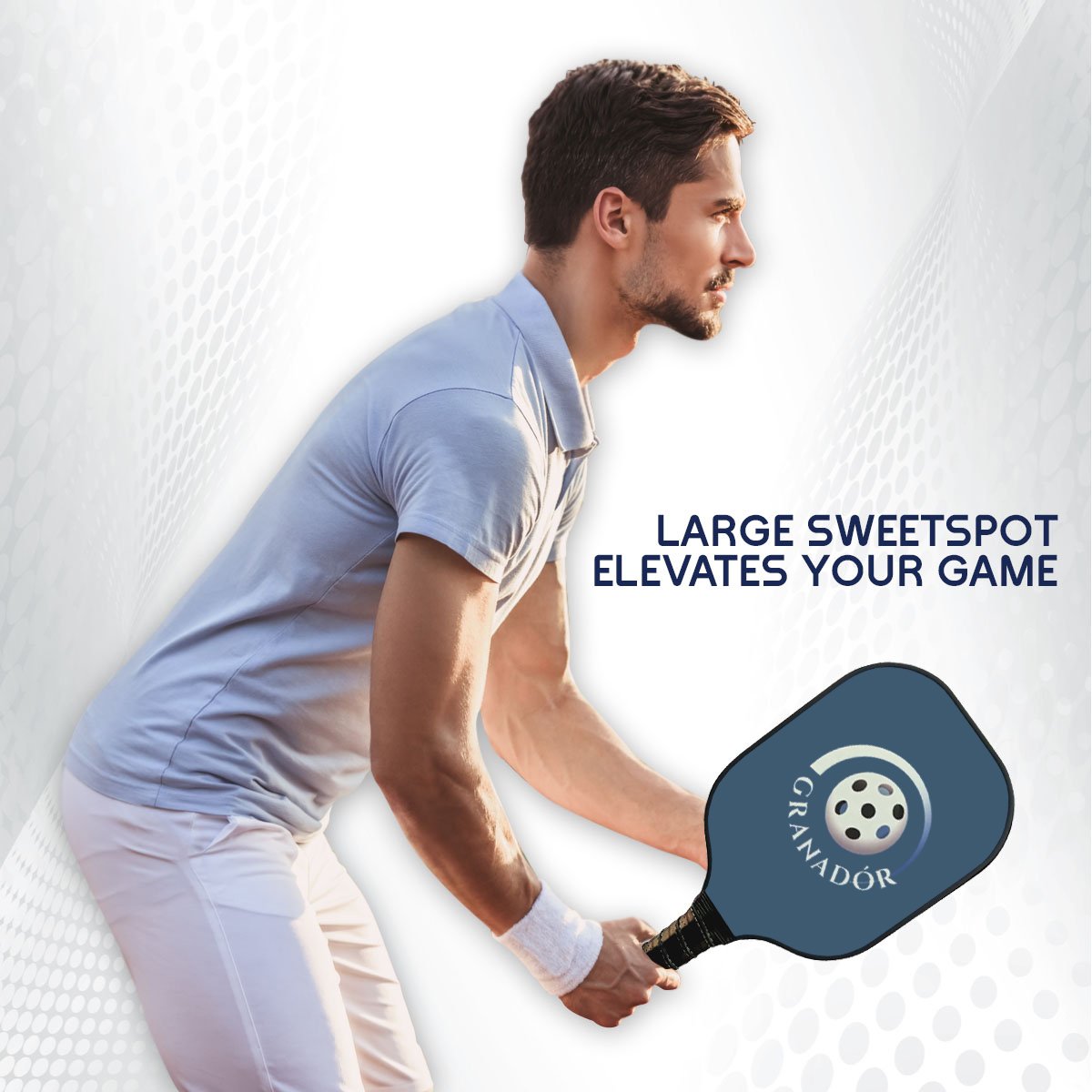 Granador Graphite Pickleball Paddle with Neoprene Cover Protects Your Racket Large Sweetspot