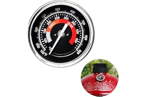 Quantfire Upgrade Replacement Thermometer for Kamado Joe,3.3" Grill Temperature Gauge Replacement for Kamado Joe Accessories 150-900°F with Waterproof and No-Fog Glass Lens