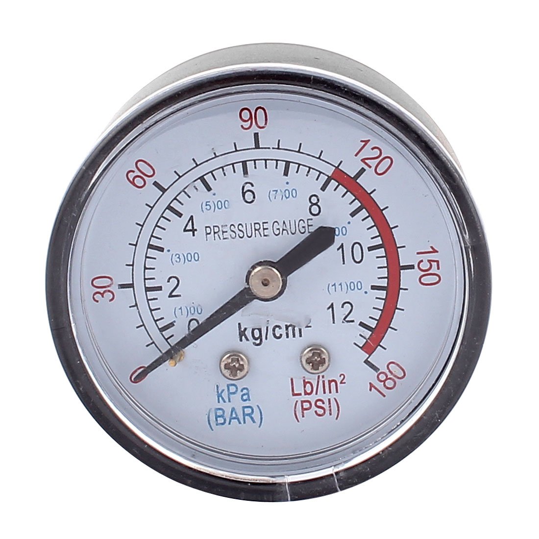Sourcingmap Round 0-180psi 13mm 1/4BSP Thread Dia Dial Air Pressure Gauge
