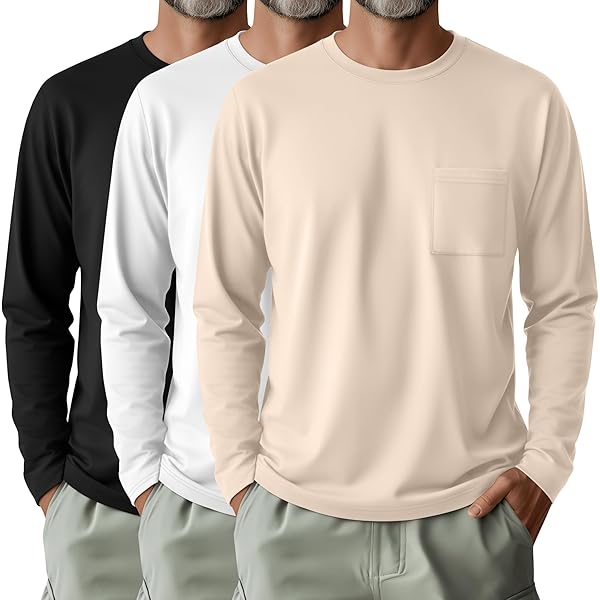 Port & Company Long Sleeve Essential T-Shirt with Pocket, 2XL, Ath