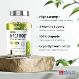 VitaBright Black Maca Root Capsules Yellow 11,000mg 180 Count UK Made view 2