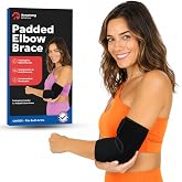 Soft Elbow Pad For Bursitis &amp; Elbow Tendonitis Relief Wrap | Padded Compression Sleeve for Bursitis | Tendonitis Relief Wrap Pads | Tennis Elbows Brace for Women Men | Arm Cushion Brace | Small / Med