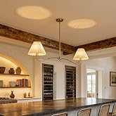 TinHon 47’’ Linear Chandelier for Kitchen Island, 2-Light Modern Linear Dining Room Light Fixture, Classic Gold Linear Chande