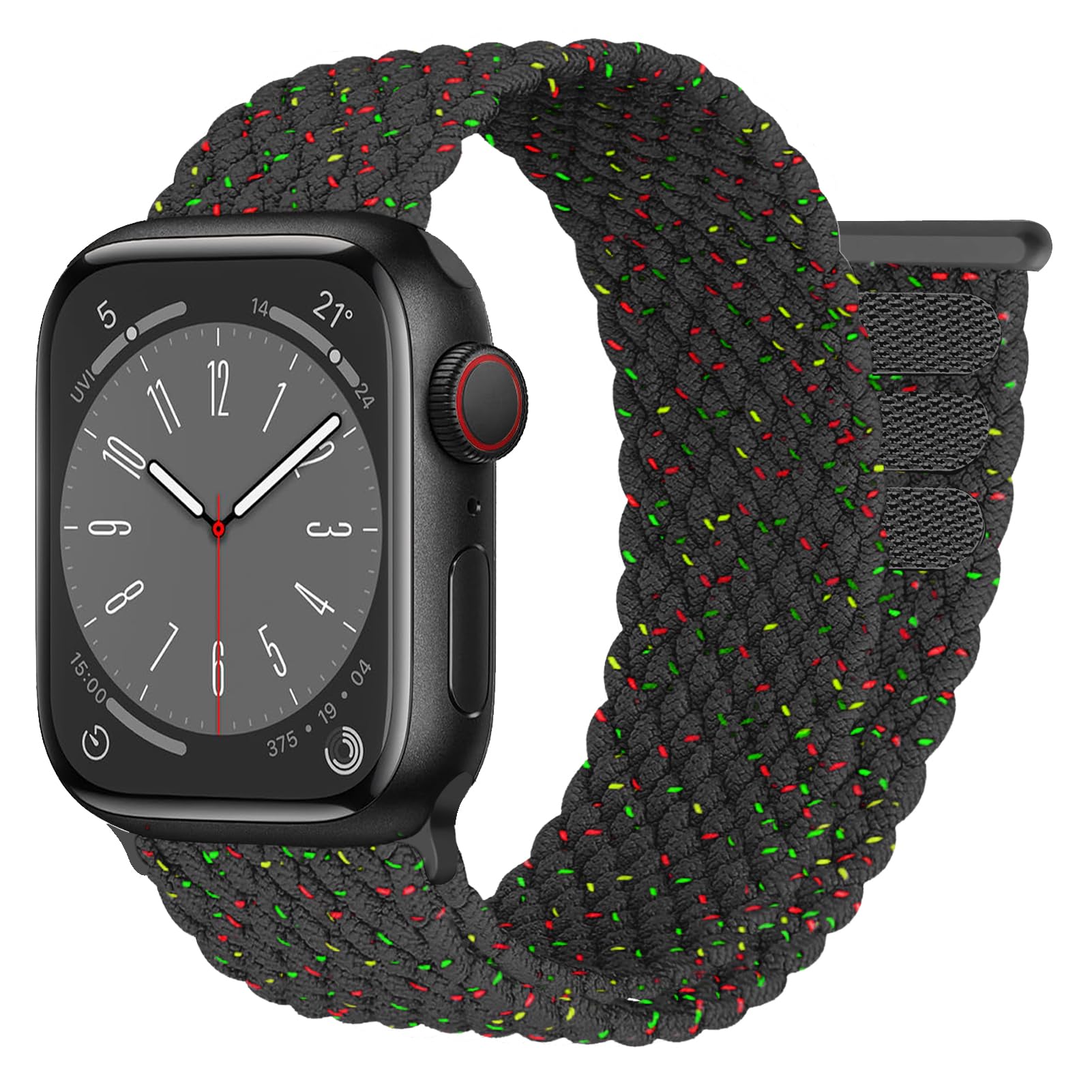 Braided Strap for Apple Watch Straps 40mm 38mm 41mm 45mm 44mm 42mm 46mm Women/Men,Stretchy Elastic Sport Solo Loop Bands for Apple Watch Ultra 49mm iWatch Series 10/9/8/7/6/5/4/3/SE