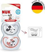 NUK Space Baby Soothe Silicone Dummy 6-18 Months Mickey Minnie 2 Count view 7