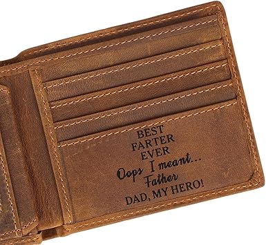 Customize Engraved Leather Men Wallet 