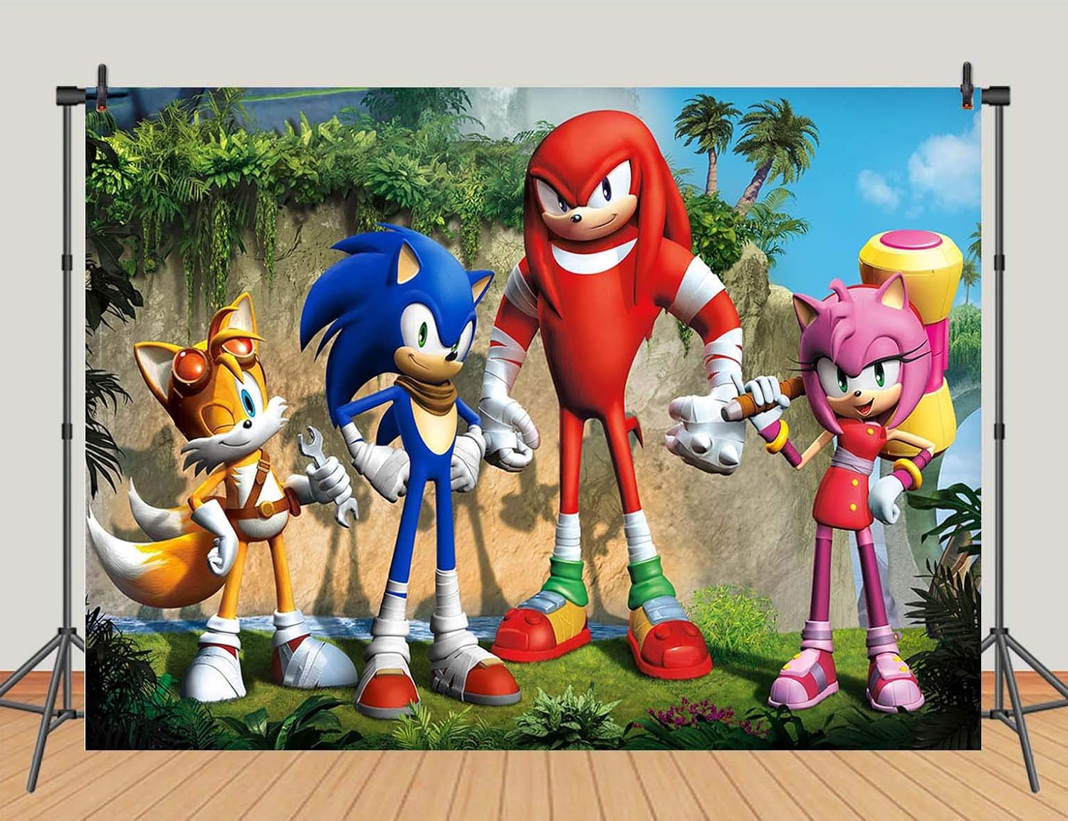 Amazon アニメ映画ヒーローソニック写真背景 ソニックブームテーマ 子供の誕生日パーティー装飾 ベビーシャワーケーキテーブルバナー スタジオ小道具 ビニール 7 X 5フィート バックペーパー 背景布 通販