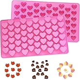 2 Pcs Heart Silicone Molds,Gummy Molds,Nonstick Food Grade Silicone,for Baking Chocolate Jelly Cake Candy