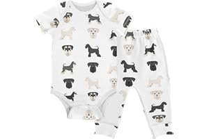 vvfelixl Baby Bodysuits Pants Sets Gnome Mushroom Short Sleeve Baby Clothes for Boys Girls 3M