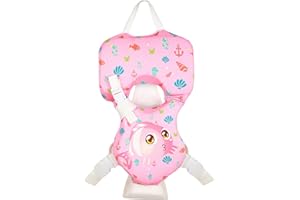 EHIOR Swim Vest Life Jacket Quick-Dry Around The Neck Pool Swimming Float with Buoyancy Pillow for 3kg - 14kg (7-30 lbs) Baby