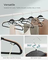 SONGMICS 20 Pcs Plastic Hangers U shaped Opening 0.5 cm Thick 41.5 cm view 8