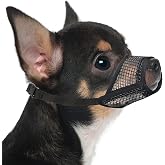 Mayerzon Dog Muzzle, Soft Mesh Muzzles for Small Dogs Biting | Black, XS | Toy Poodle Puppy Muzzle for Chewing Nipping, Breathable Dog Mouth Guard for Grooming, Vet Visit, Allows Panting Drinking