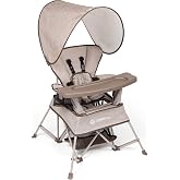 Baby Delight Go with Me Venture Portable Chair | Indoor and Outdoor | Sun Canopy | 3 Child Growth Stages | Sandstone